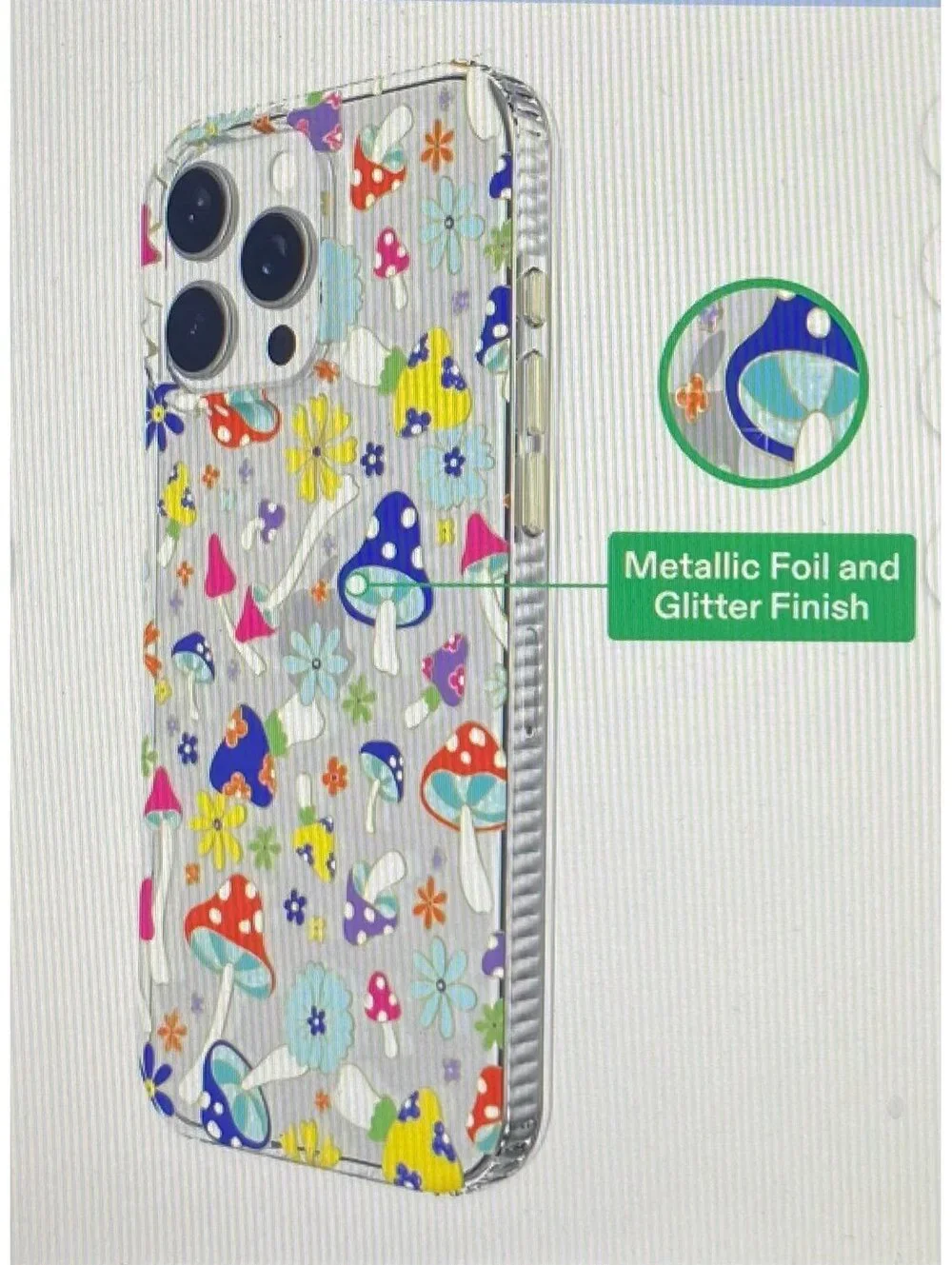 Onn Phone Case for iPhone 16 Pro Multicolor Mushroom